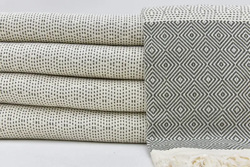 Woven Throw Blanket, Monogram Blanket, Throw Blanket for Bed, 104x80 Cotton Diamond Towel, Bridesmaid Gifts, Bachelorette Party Items - 6