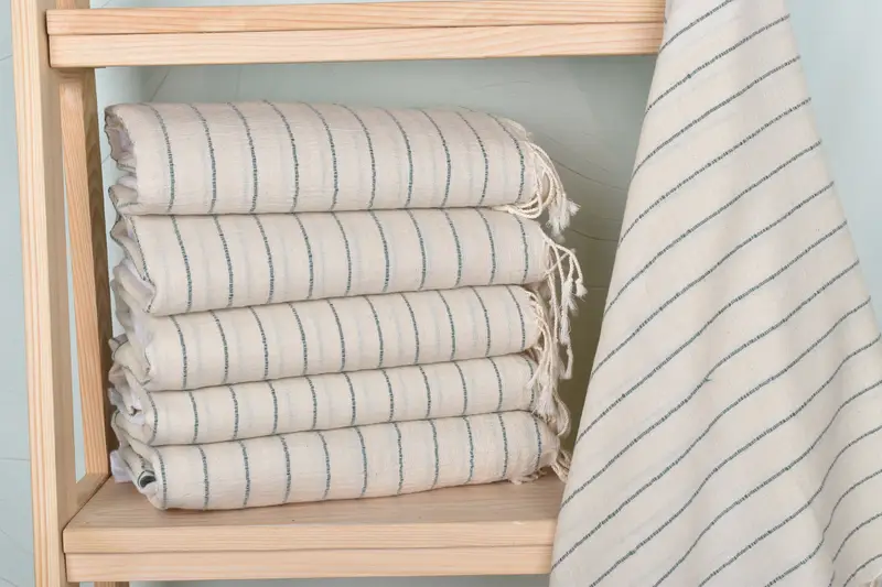 Personalized Towel, Bridal Shower Gifts, Turkish Beach Towel Monogram, 64x38 Linen Striped Towel, Quick-Dry Beach Towel, Beach Towel Gift - 1