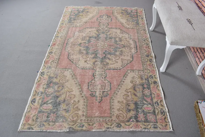 Roter und grüner Ombré-Teppich, 4,2 x 7,2 Fuß, schickes Dekor