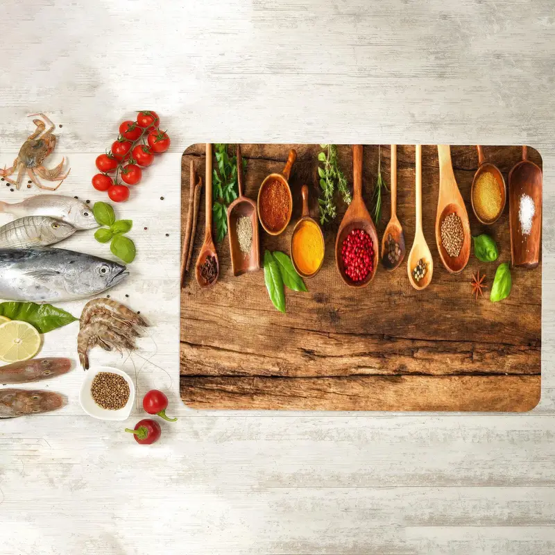 カラフルな強化ガラスまな板、モダンなキッチンの必需品