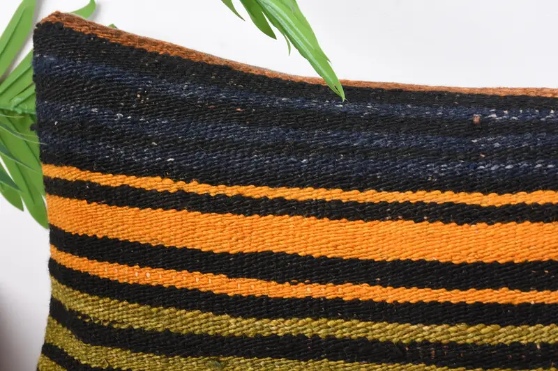 12x43 Orange Pillow Case, Pillow Sham, Boho Pillow, Aztec Cushion Cover, Pet Pillow, Boho Pillow Sham Cover, Kilim Cushion Sham - 2