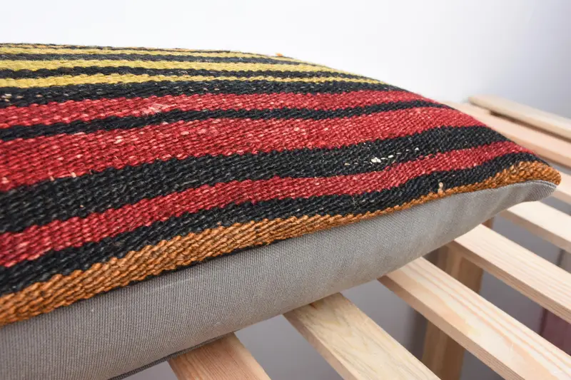 12x43 Orange Pillow Case, Pillow Sham, Boho Pillow, Aztec Cushion Cover, Pet Pillow, Boho Pillow Sham Cover, Kilim Cushion Sham - 7