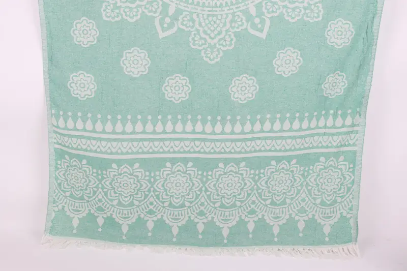 Brautjungferngeschenke Benetton Grünes Blumenhandtuch, 36 x 73 Zoll