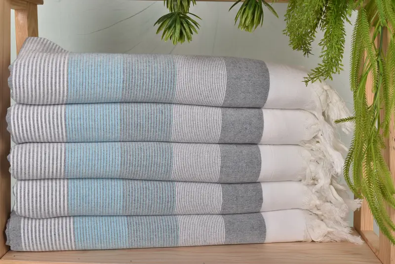 Wedding For Favor, 68x40 Cotton Striped Towel, Bridemaids Beach Towel, Turkish Towel Set, Turkish beach towel, Gift For Him, Monogram Beach Towel - 1