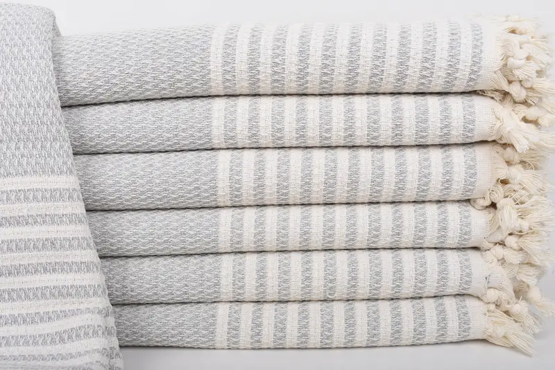 Turkish Bedcover, 90x70 Cotton Striped Towel, Custom Wedding Gifts, Home Gift, Decorative Blanket, Extra Large Tablecloth, Bachelorette Party Favors - 1