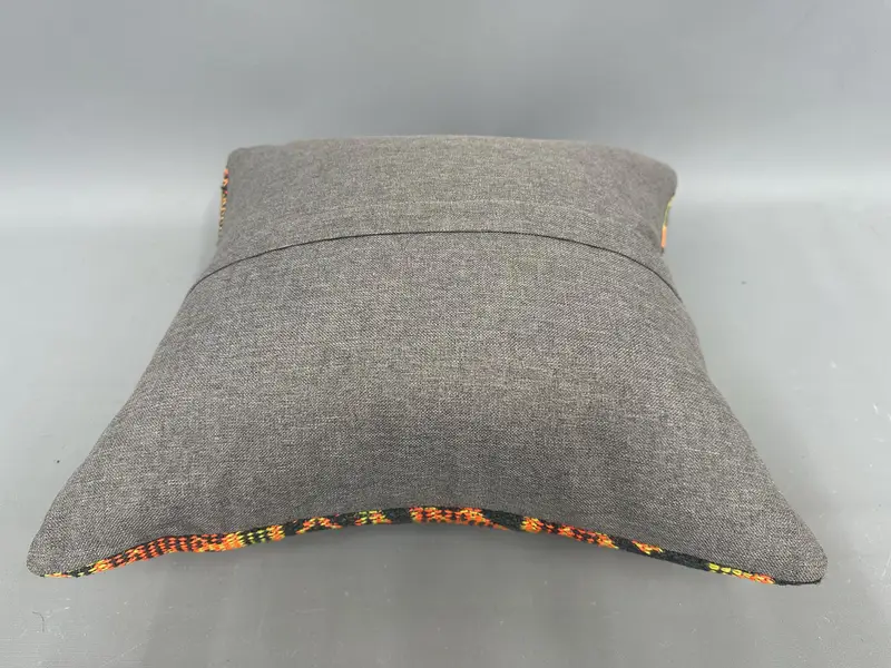 Pillow Sham, Interior Designer Pillow, Kilim Cushion Sham, 18x18 Green Pillow Cover, Customized Pillow Case, Ethnical Kilim Rug Pillow - 7