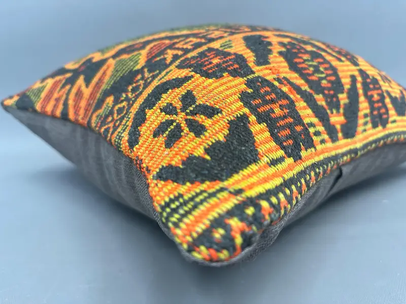 Pillow Sham, Interior Designer Pillow, Kilim Cushion Sham, 18x18 Green Pillow Cover, Customized Pillow Case, Ethnical Kilim Rug Pillow - 6