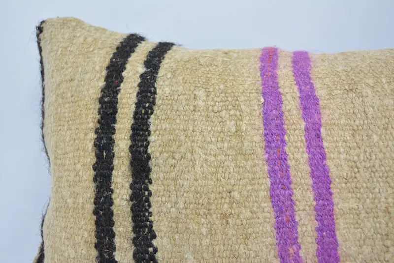 Vintage Kilim Throw Pillow, Kilim Pillow, Pattern Throw Cushion, Pillow Case, 16x24 Beige Cushion, Gift Pillow, Bed Pillow Case, Luxury Pillow Sham - 2