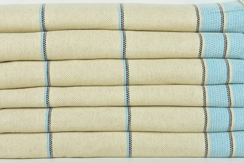 Custom Shower Curtain, Organic Throw, Woven Blanket, Bridesmaid Gifts, Home Gift, 104x96 Cotton Striped Towel, Custom Blanket, Turkish Towel Blanket - 2