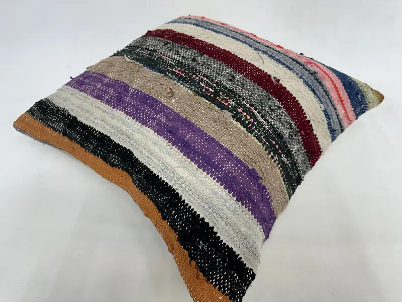 Antique Pillows, Vintage Kilim Pillow, 20x20 Purple Pillow Sham, Personalized Gift Pillow Cushion Cover, Pillow Case, Interior Designer Pillow - 6