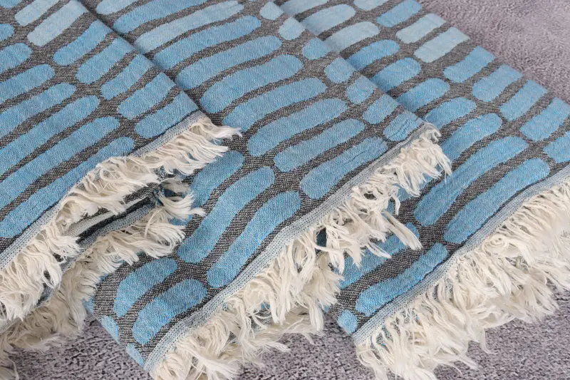 Quick-dry peshtemal, Personalised Gift, Personalized Gifts, Pool Towels, Hammam towel, Embroidery Towel, 70x40 Cotton Asymmetric Design Towel - 6