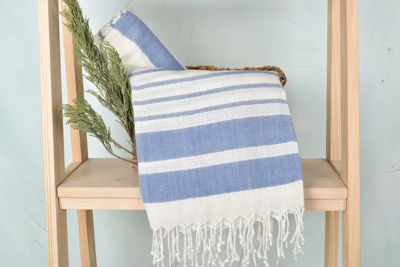 Personalized Gift, Absorbent towel, Bachelor Party Favors, Gift For Best Friend, Custom Turkish Towel, Fouta towel, 70x40 Cotton Striped Towel - 4