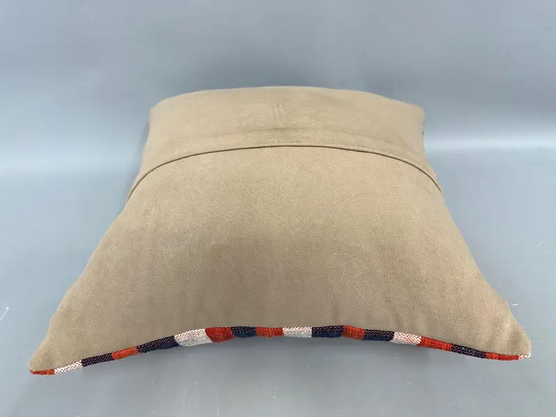 Pillow Cover, 18x18 Red Pillow, Designer Throw Pillow Sham, Turkish Pillow, Vintage Kilim Pillow, Turkish Kilim Pillow, Colorful Pillow Sham - 7