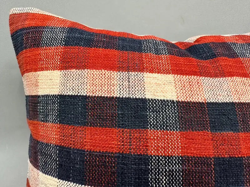 Pillow Cover, 18x18 Red Pillow, Designer Throw Pillow Sham, Turkish Pillow, Vintage Kilim Pillow, Turkish Kilim Pillow, Colorful Pillow Sham - 5