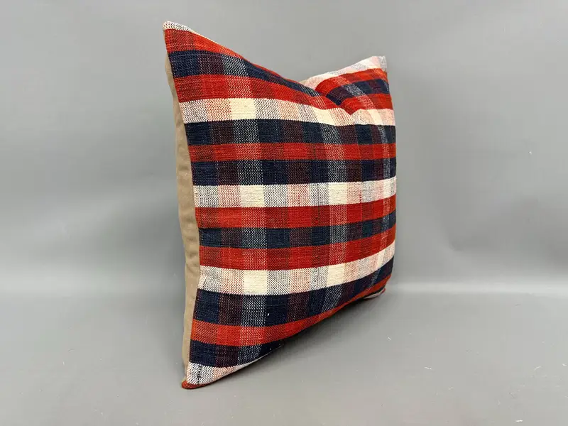 Pillow Cover, 18x18 Red Pillow, Designer Throw Pillow Sham, Turkish Pillow, Vintage Kilim Pillow, Turkish Kilim Pillow, Colorful Pillow Sham - 2