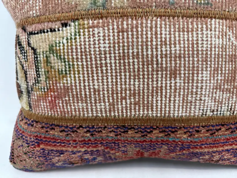 Kilim Pillow, Vintage Throw Pillow Cover, Pattern Throw Pillow Case, Vintage Pillow, Interior Designer Pillow, 20x20 Green Pillow, Pillow Sham - 2