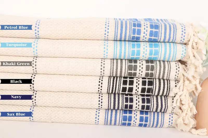Turkish Hand Towel, 40x20 Linen Striped Towel, Organic Tea Towel, Girl Trip Party Favor, Wedding Gift, Valentines Day Gift, Personalized Gifts - 2