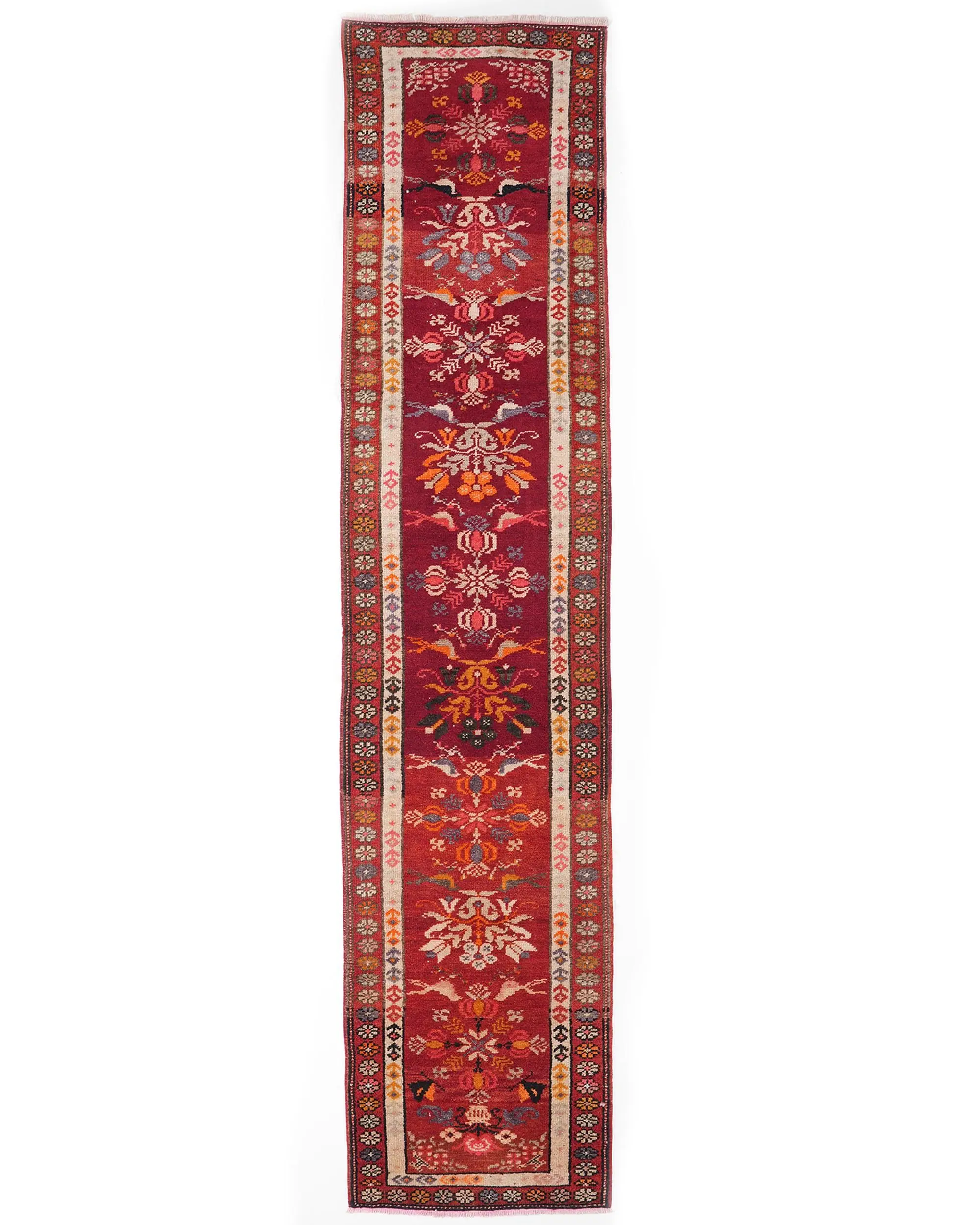 Roter Tarnteppich, 2,8 x 12,6 Fuß, lebendiges Dekor - 1