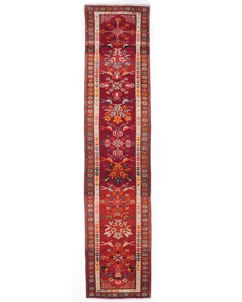 Kırmızı Kamuflaj Halı, 2,8x12,6 ft Canlı Dekor
