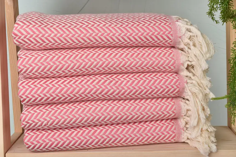 70x40 Cotton Chevron Towel, Turkish beach towel, Customized Towels, Summer Gift, Organic cotton peshtemal for spa and beach, Bridesmaid Gift - 2