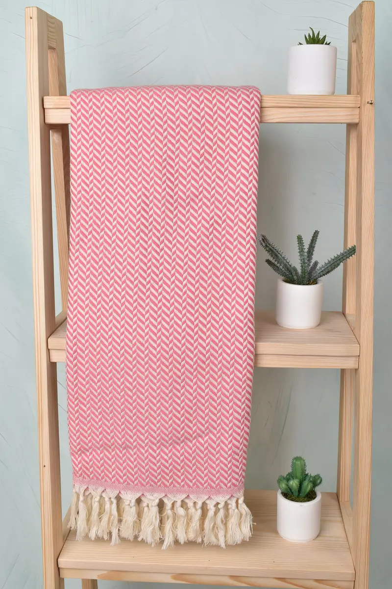 70x40 Cotton Chevron Towel, Turkish beach towel, Customized Towels, Summer Gift, Organic cotton peshtemal for spa and beach, Bridesmaid Gift - 8