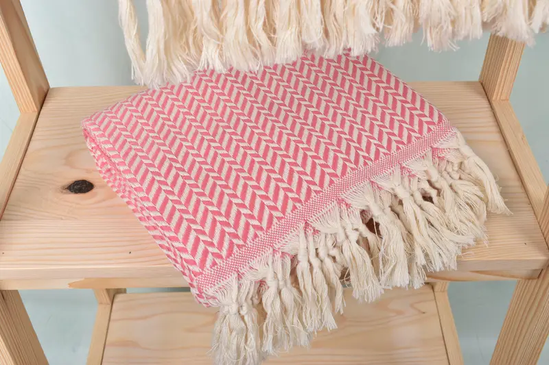 70x40 Cotton Chevron Towel, Turkish beach towel, Customized Towels, Summer Gift, Organic cotton peshtemal for spa and beach, Bridesmaid Gift - 5