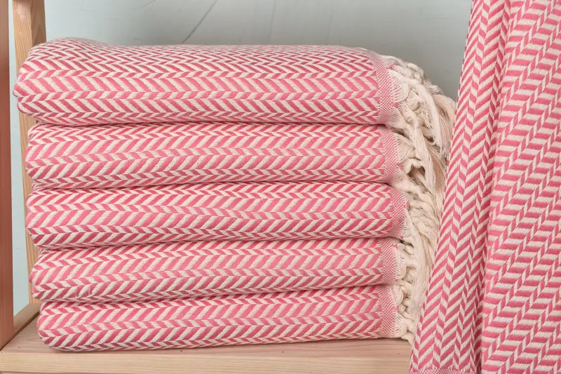 70x40 Cotton Chevron Towel, Turkish beach towel, Customized Towels, Summer Gift, Organic cotton peshtemal for spa and beach, Bridesmaid Gift - 1
