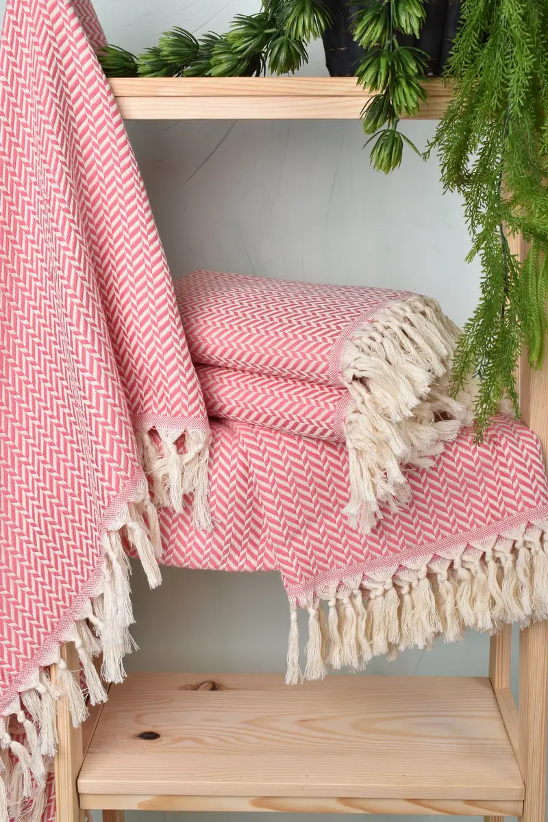 70x40 Cotton Chevron Towel, Turkish beach towel, Customized Towels, Summer Gift, Organic cotton peshtemal for spa and beach, Bridesmaid Gift - 6
