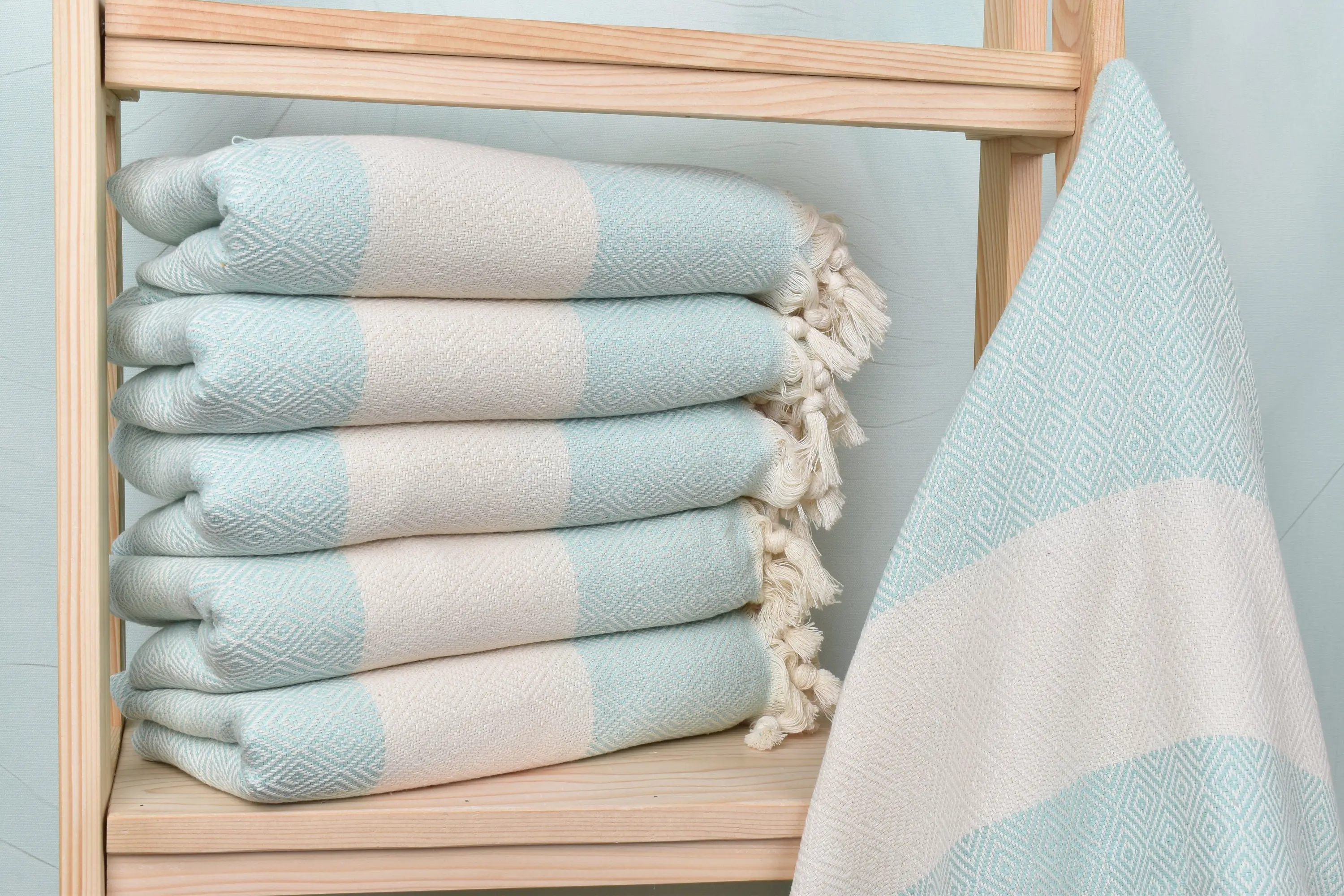 Beach Towel Bridesmaids Turkish Cotton Mint, 40x71 Inches - 1