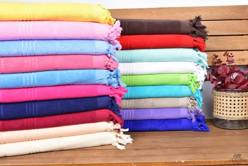 Turkish Towel Beach, Personalized Gift For Her, Summer Towel, 70x36 Cotton Striped Terry Towel, Personalized Gift, Turkish towel, Embroidery Towel - 1