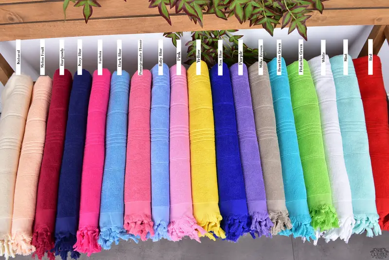 Turkish Towel Beach, Personalized Gift For Her, Summer Towel, 70x36 Cotton Striped Terry Towel, Personalized Gift, Turkish towel, Embroidery Towel - 2