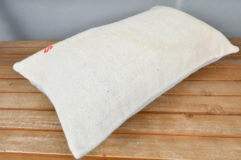 12x20 White Cushion Cover, Pillow Sham, Pet Cushion Cover, Turkish Kilim Pillow, Handmade Kilim Cushion, Vintage Kilim Throw Pillow - 2