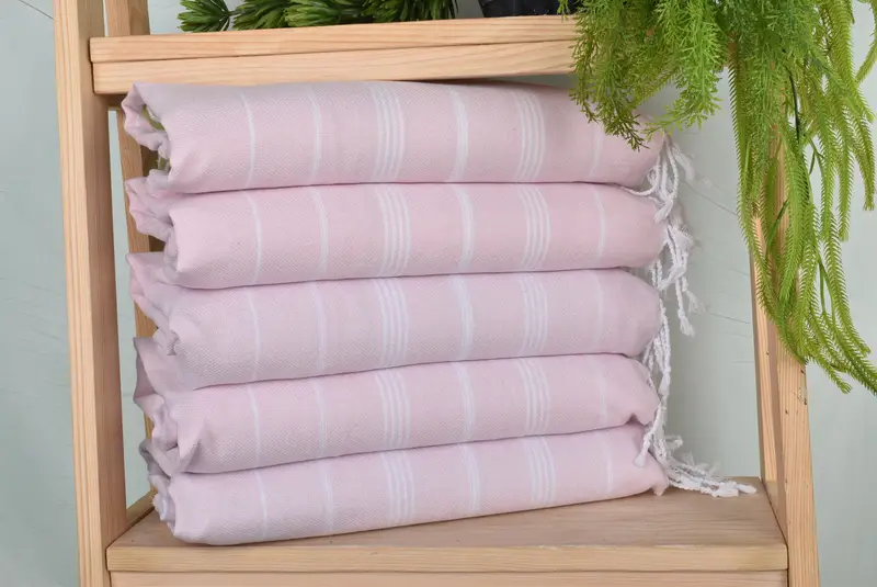 Guest Towel, Personalized Kitchen Towel, Spa Gift, Small Bath Towels, Summer Gift, 40x18 Cotton Striped Towel, Best Friend Gift, Personalized Gifts - 1