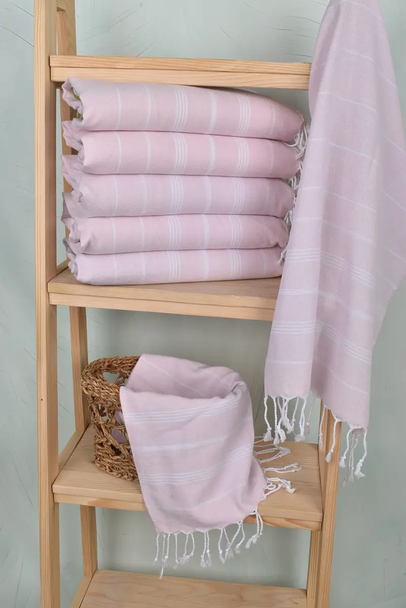Guest Towel, Personalized Kitchen Towel, Spa Gift, Small Bath Towels, Summer Gift, 40x18 Cotton Striped Towel, Best Friend Gift, Personalized Gifts - 3
