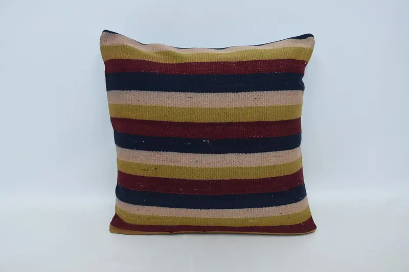 Tribal Pillow Sham, Kilim Pillow Cover, Pillow Case, Boho Pillow, 24x24 Red Cushion Case, Personalized Gift Pillow Pillow Sham, Gift Pillow - 1