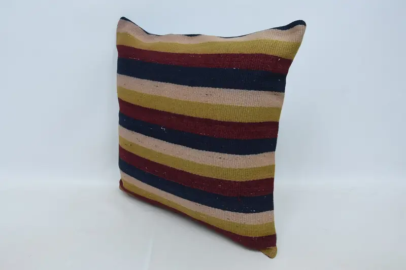 Tribal Pillow Sham, Kilim Pillow Cover, Pillow Case, Boho Pillow, 24x24 Red Cushion Case, Personalized Gift Pillow Pillow Sham, Gift Pillow - 4