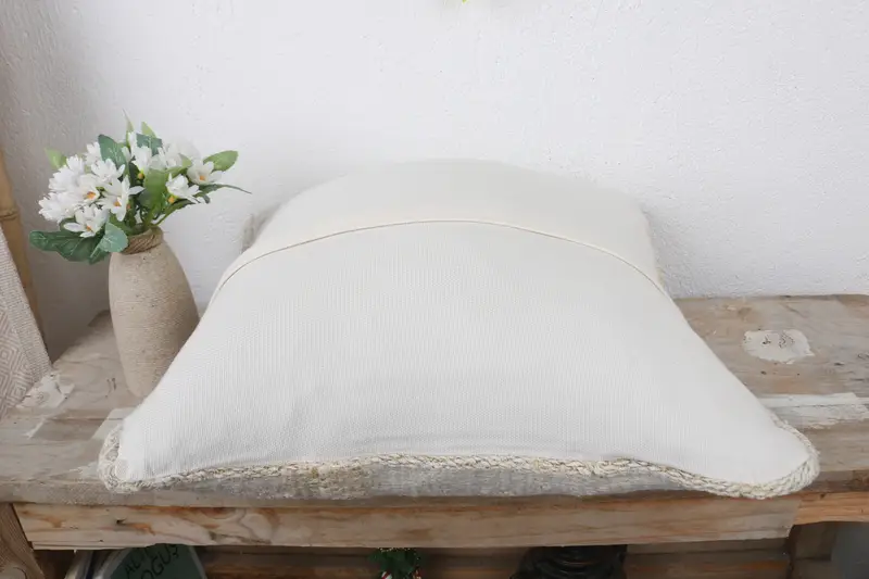 Lounge Throw Cushion, Garden Cushion, 16x16 White Cushion Cover, Cushion Case, Gift Pillow, Turkish Kilim Pillow, Kilim Pillow Cover - 7