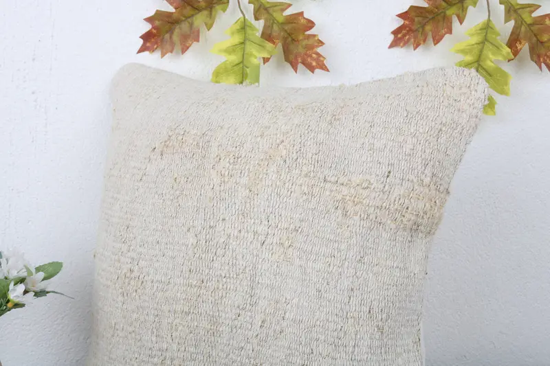 Lounge Throw Cushion, Garden Cushion, 16x16 White Cushion Cover, Cushion Case, Gift Pillow, Turkish Kilim Pillow, Kilim Pillow Cover - 5