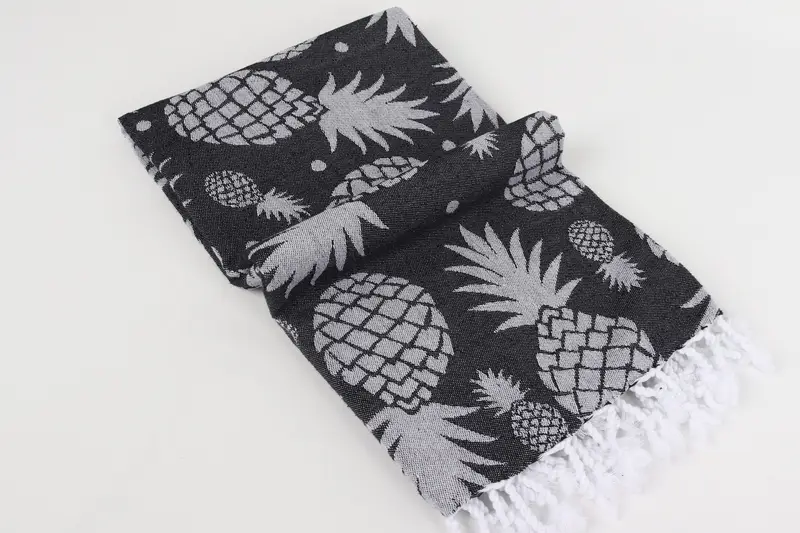 Wedding Favors, Christmas Gift, Lightweight Turkish towel, Bridesmaid Gift, 70x36 Cotton Pineapple Design Towel, Bridemaids Beach Towel - 7