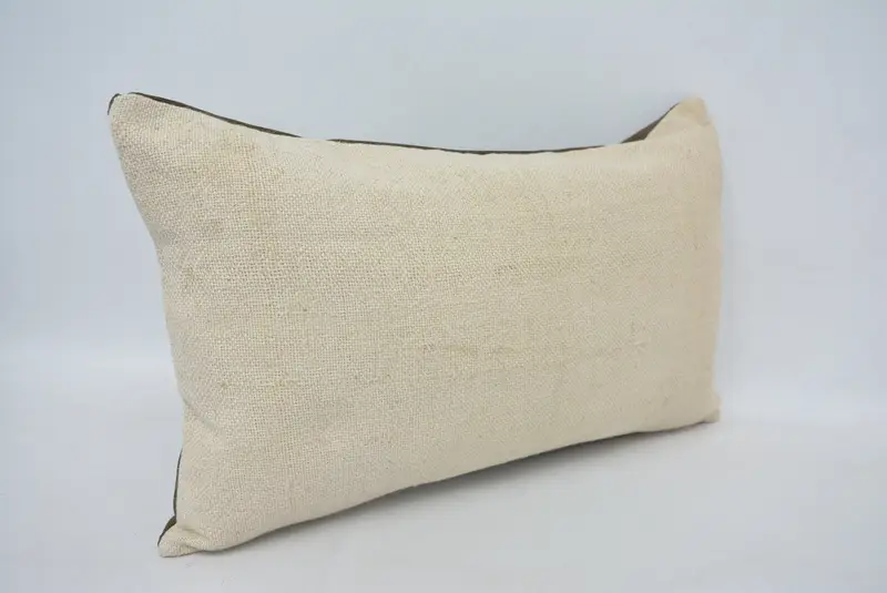 Indoor Cushion, Vintage Kilim Throw Pillow, Pillow for Sofa, Kilim Cushion Sham, Sofa Pillow Sham, Cushion, 12x20 White Cushion Cover - 3