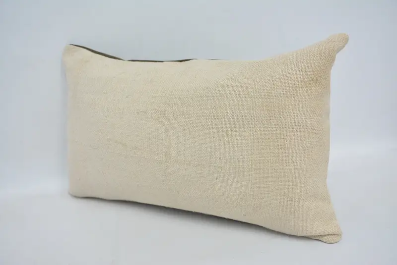 Indoor Cushion, Vintage Kilim Throw Pillow, Pillow for Sofa, Kilim Cushion Sham, Sofa Pillow Sham, Cushion, 12x20 White Cushion Cover - 4