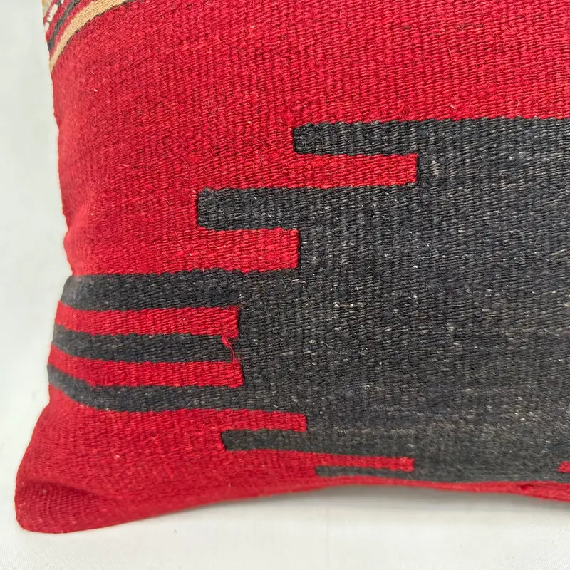 Kissen, Kilim Kissen, 16x16 Rotes Kissen, Kilimkissenschein, Designer -Wurfkissen, neutrales Wurfkissenabdeckung, handgefertigtes Kilimkissen - 4