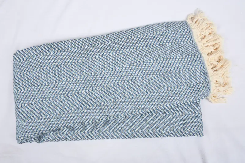 Bridal Shower Gift, Monogram Beach Blanket, Bridesmaid Gifts, Woven Throw Blanket, 92x80 Cotton Striped Towel, Personalized Gift For Him - 5
