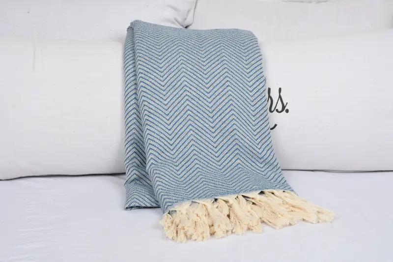 Bridal Shower Gift, Monogram Beach Blanket, Bridesmaid Gifts, Woven Throw Blanket, 92x80 Cotton Striped Towel, Personalized Gift For Him - 6