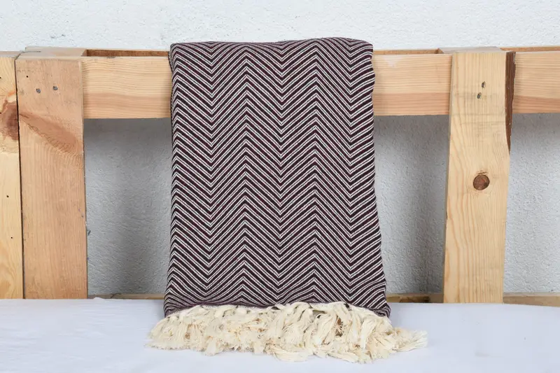 Bridal Shower Gift, Monogram Beach Blanket, Bridesmaid Gifts, Woven Throw Blanket, 92x80 Cotton Striped Towel, Personalized Gift For Him - 3