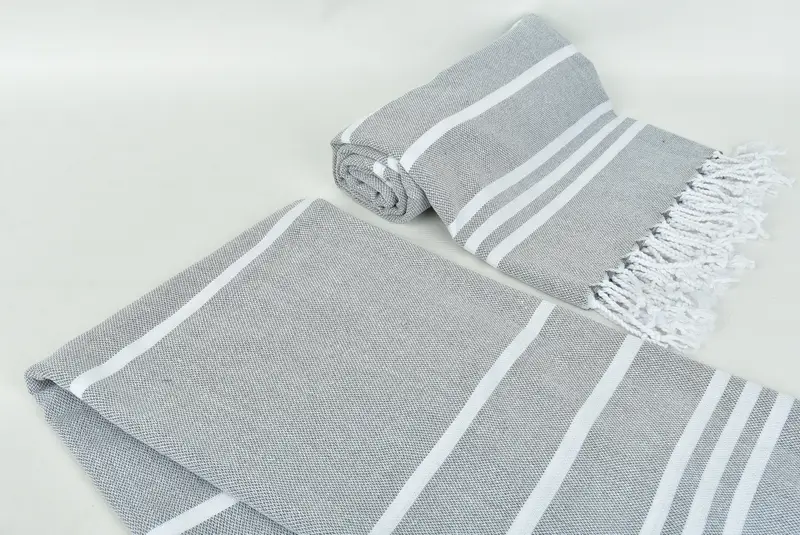 Organic Turkish towel, Gift For Coworker, Organic Towel, Personalized Bridesmaid Gift, 70x40 Cotton Striped Towel, Bachelorette Party Favors - 7
