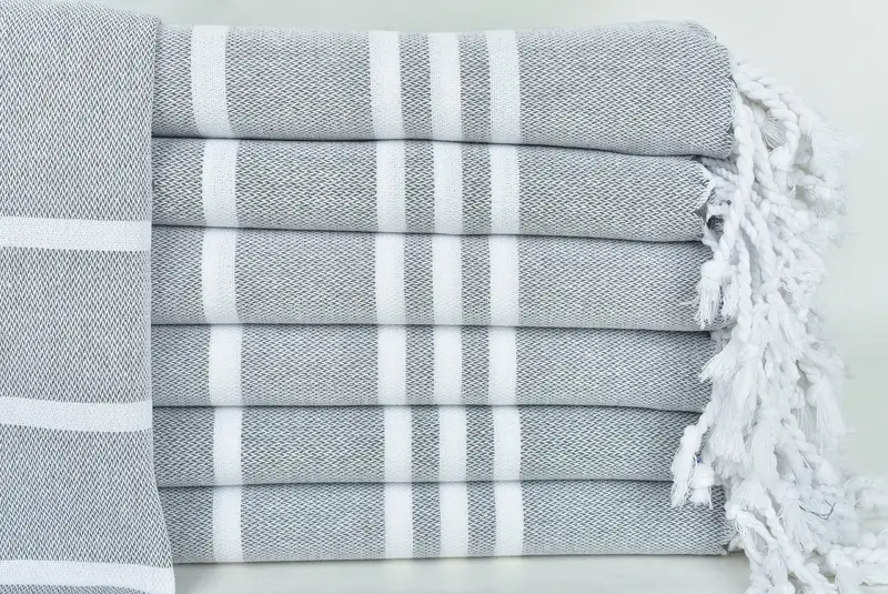 Organic Turkish towel, Gift For Coworker, Organic Towel, Personalized Bridesmaid Gift, 70x40 Cotton Striped Towel, Bachelorette Party Favors - 1