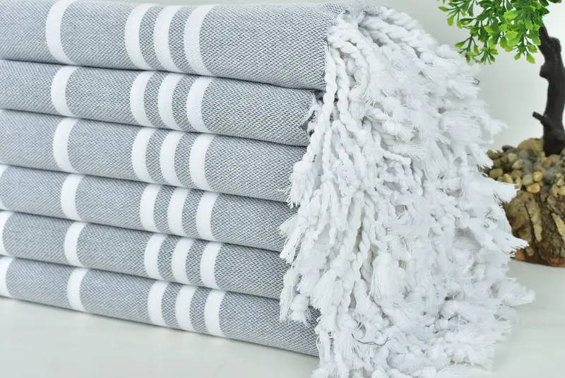 Organic Turkish towel, Gift For Coworker, Organic Towel, Personalized Bridesmaid Gift, 70x40 Cotton Striped Towel, Bachelorette Party Favors - 3