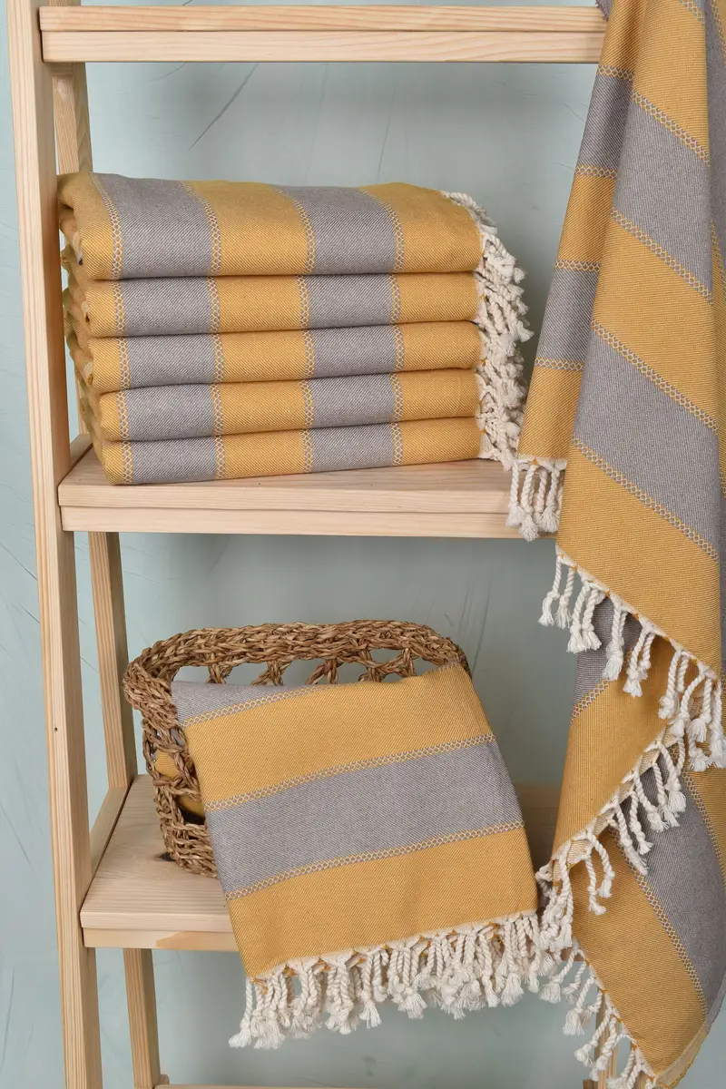 68x36 Cotton Striped Towel, Travel towel, Personalized Towel, Mother Of The Groom Gift, Bachelorette Gifts, Travel Towel, Sand-Resistant Peshtemal - 3