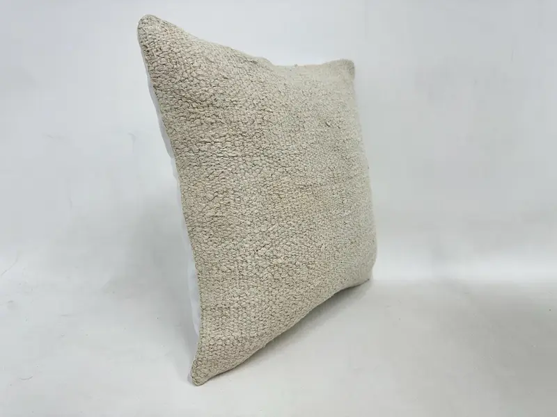 Home Decor Pillow, Kilim Pillow, Muted Cushion Case, Car Cushion Cover, Boho Pillow, 16x16 Beige Cushion, Handmade Pillow Cover, Pillow Case - 3